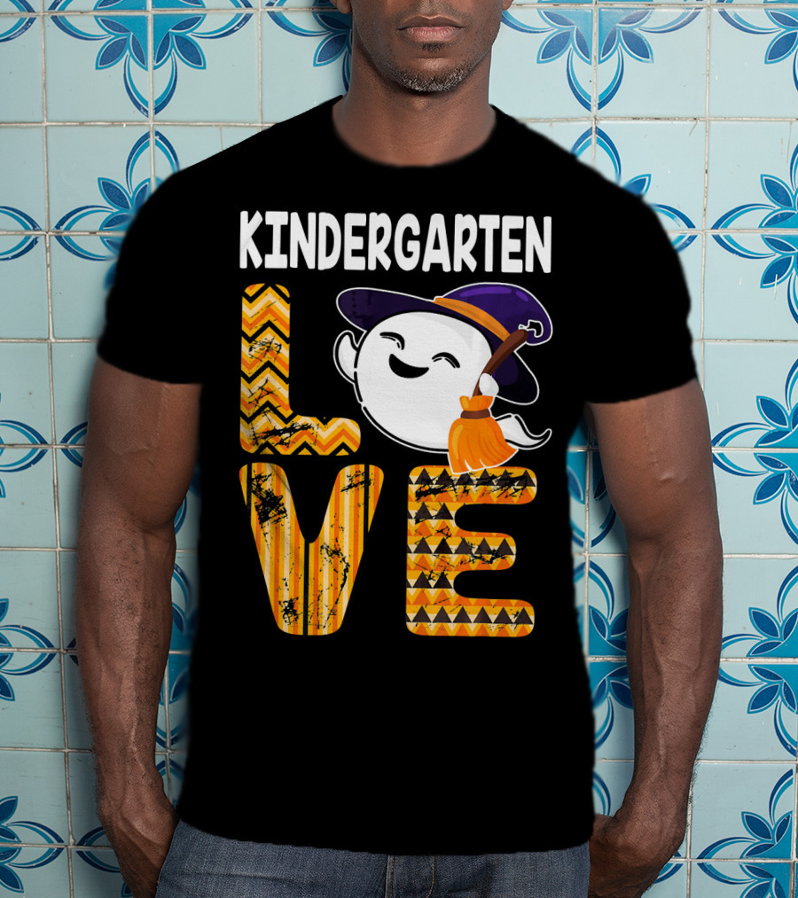 Kindergarten Love Cute Boo Ghost Halloween T-Shirt