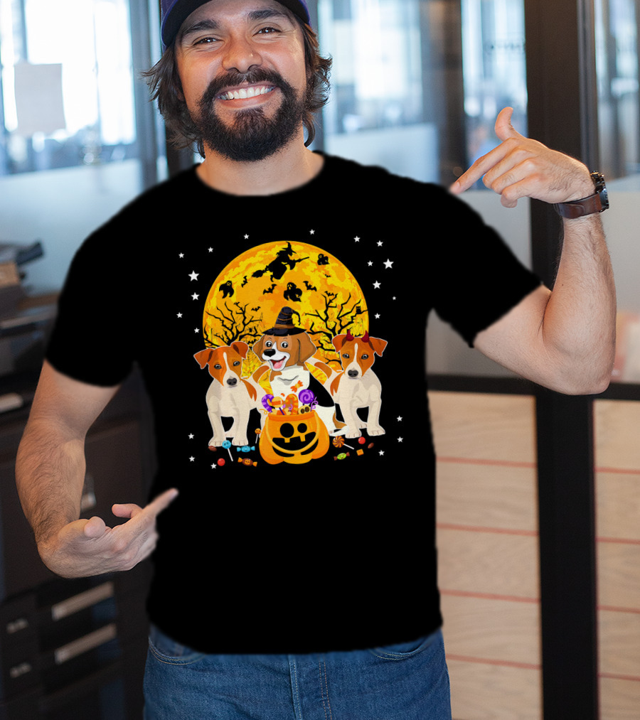 Halloween Jack Russell Terrier Candy Moon Magic T-Shirt