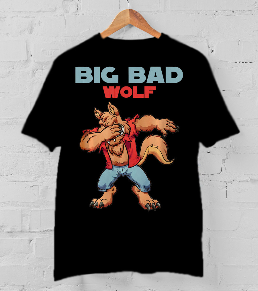 Big Bad Wolf Dabbing Halloween Costume T-Shirt
