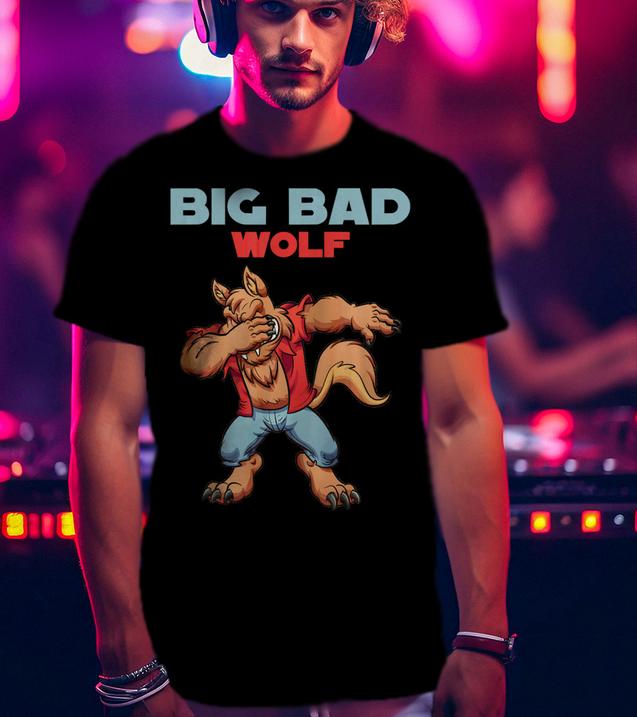 Big Bad Wolf Dabbing Halloween Costume T-Shirt