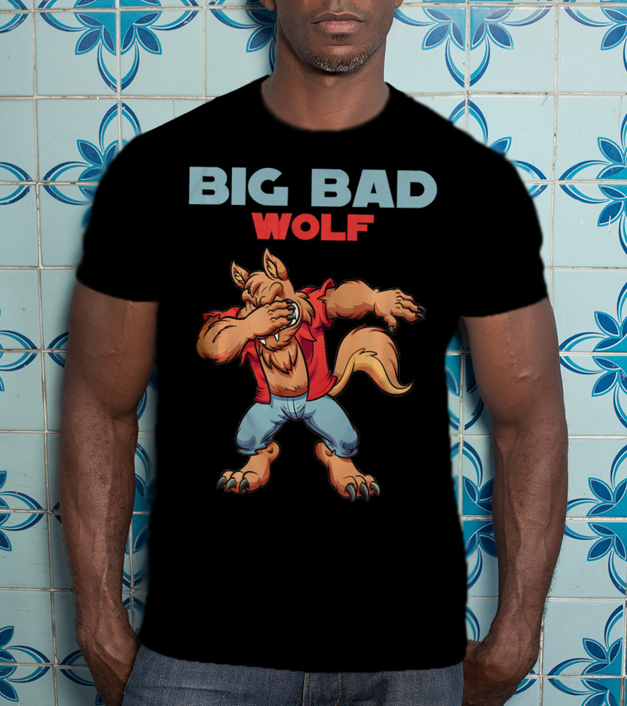 Big Bad Wolf Dabbing Halloween Costume T-Shirt