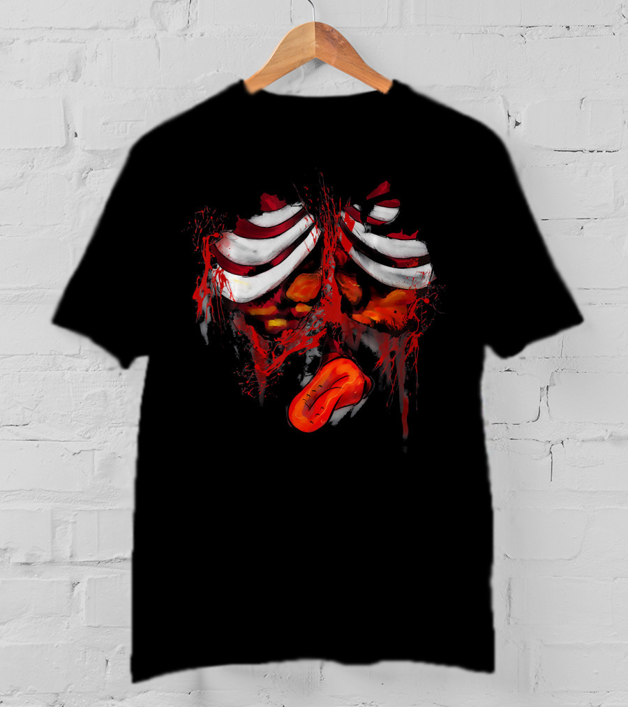 Grotesque Zombie Rib Cage And Entrails Halloween Costume T-Shirt