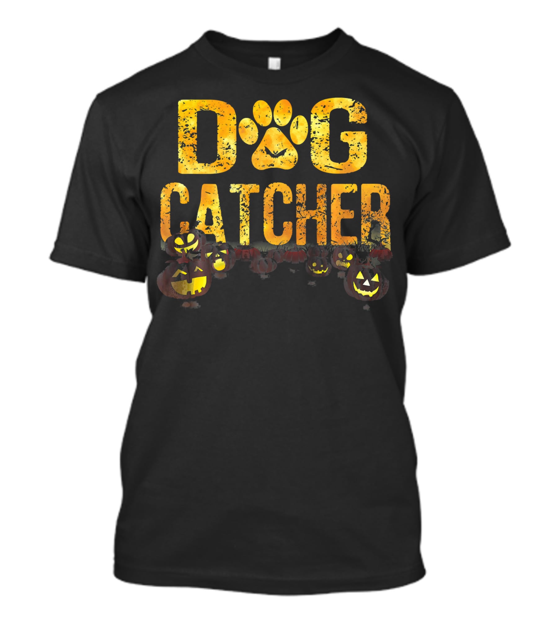 Dog Catcher Halloween Pumpkins Scary Costume T-Shirt