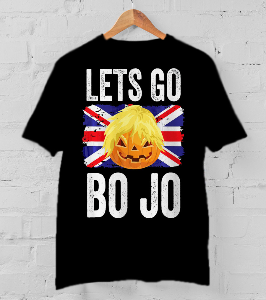 Lets Go Bo Jo Halloween Brexit Pumpkin Union Jack T-Shirt