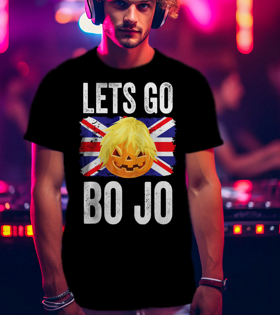 Lets Go Bo Jo Halloween Brexit Pumpkin Union Jack T-Shirt