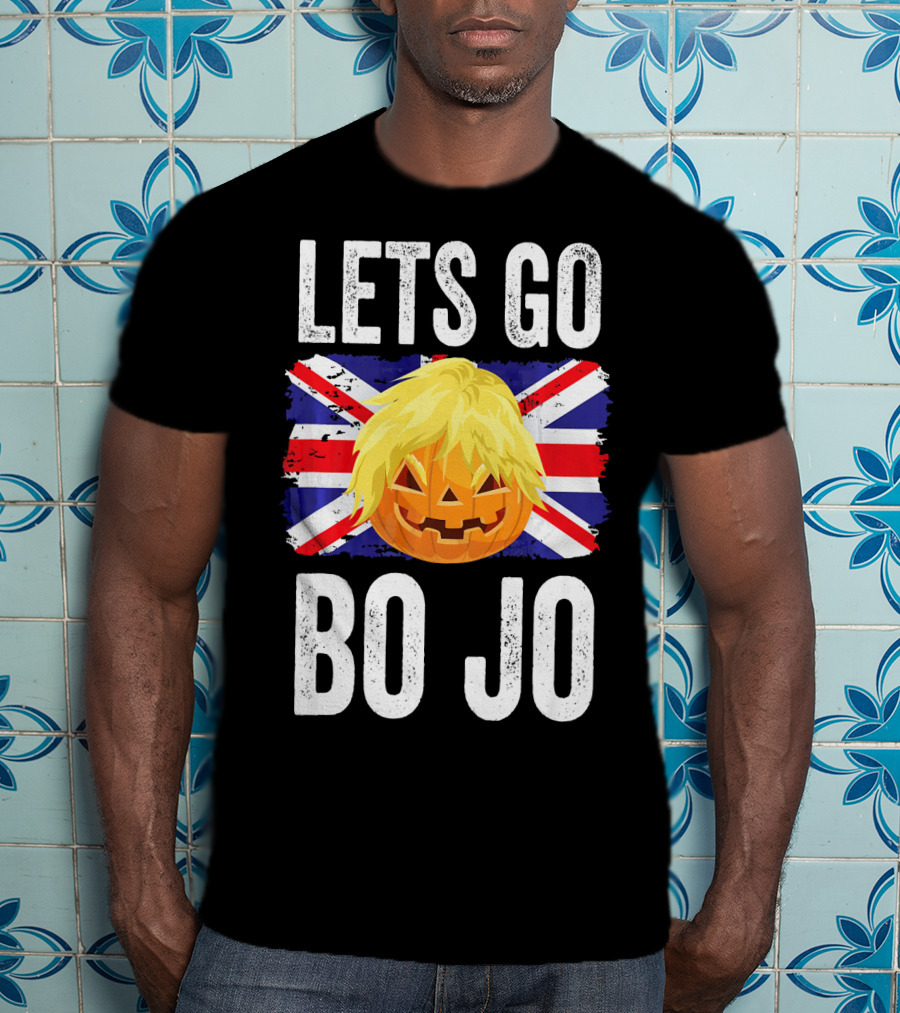 Lets Go Bo Jo Halloween Brexit Pumpkin Union Jack T-Shirt