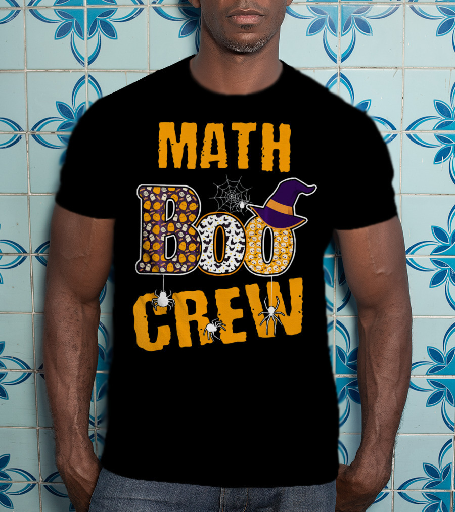 Math Boo Crew Halloween Teacher Pumpkins Spiders Hat T-Shirt
