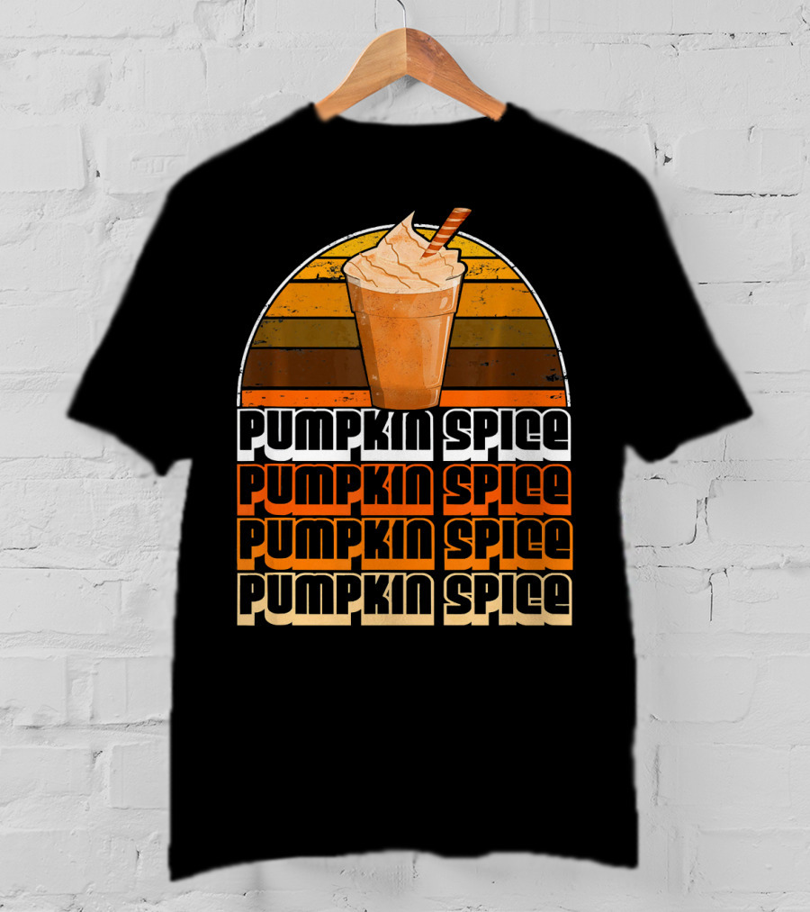 Vintage Pumpkin Spice Frappe Retro Pumpkin Spice Coffee T-Shirt