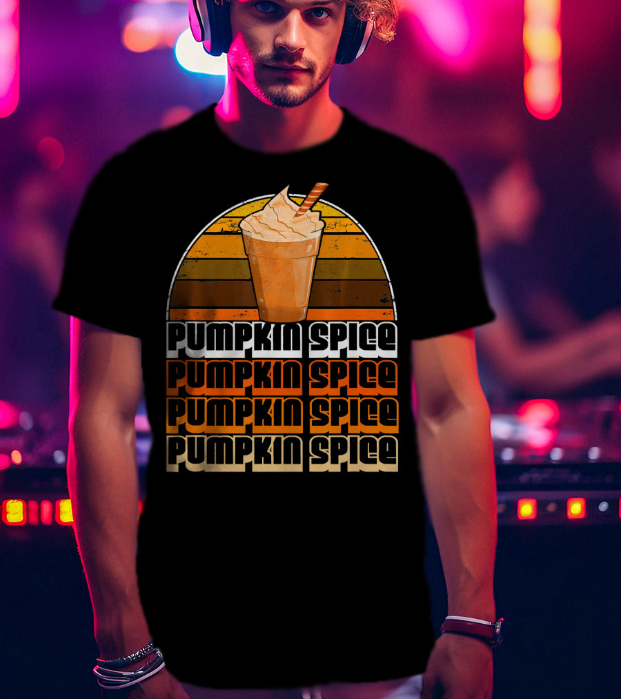 Vintage Pumpkin Spice Frappe Retro Pumpkin Spice Coffee T-Shirt