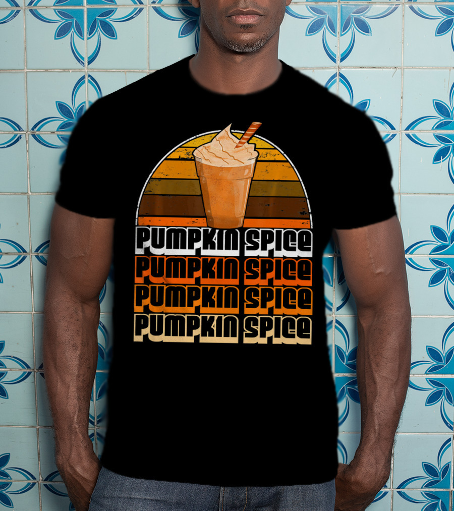 Vintage Pumpkin Spice Frappe Retro Pumpkin Spice Coffee T-Shirt