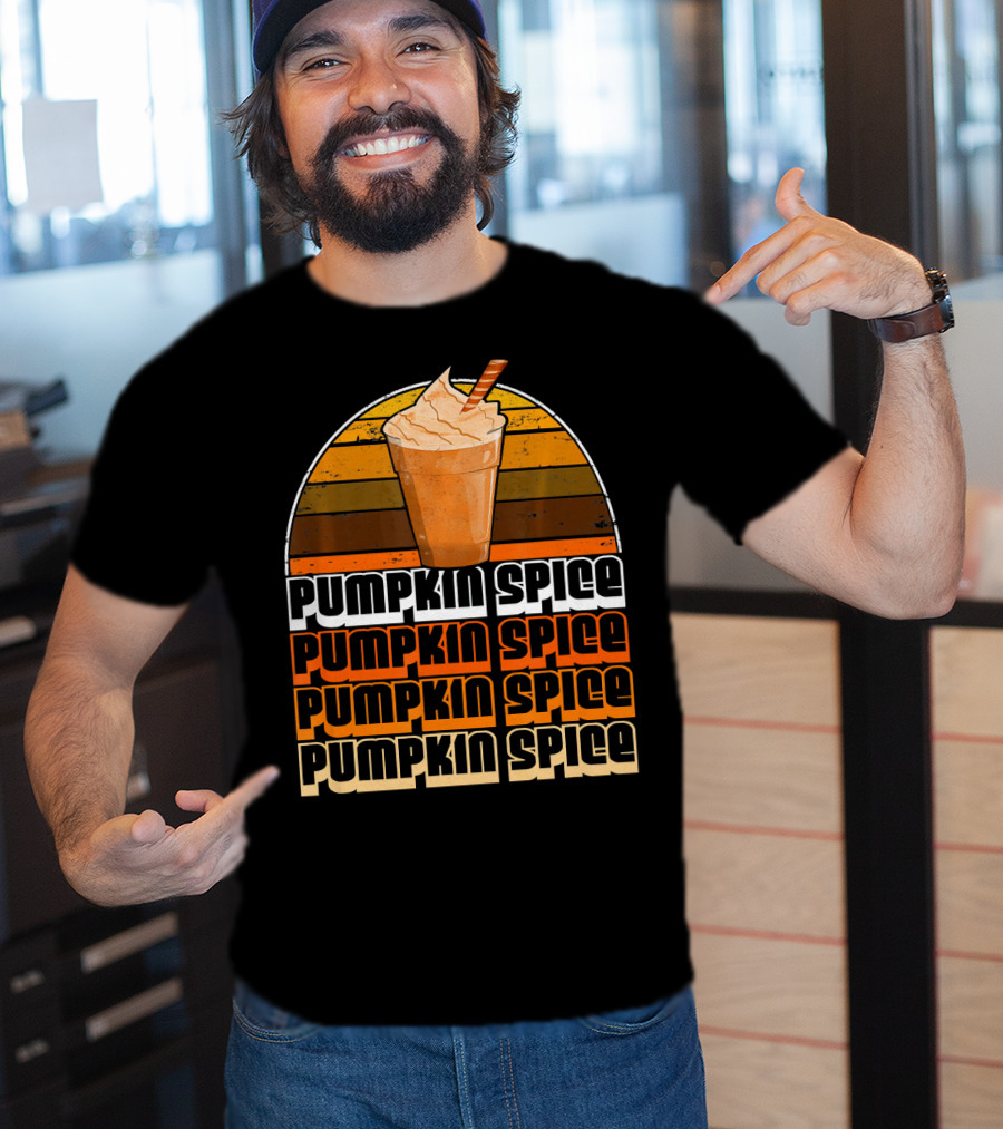 Vintage Pumpkin Spice Frappe Retro Pumpkin Spice Coffee T-Shirt