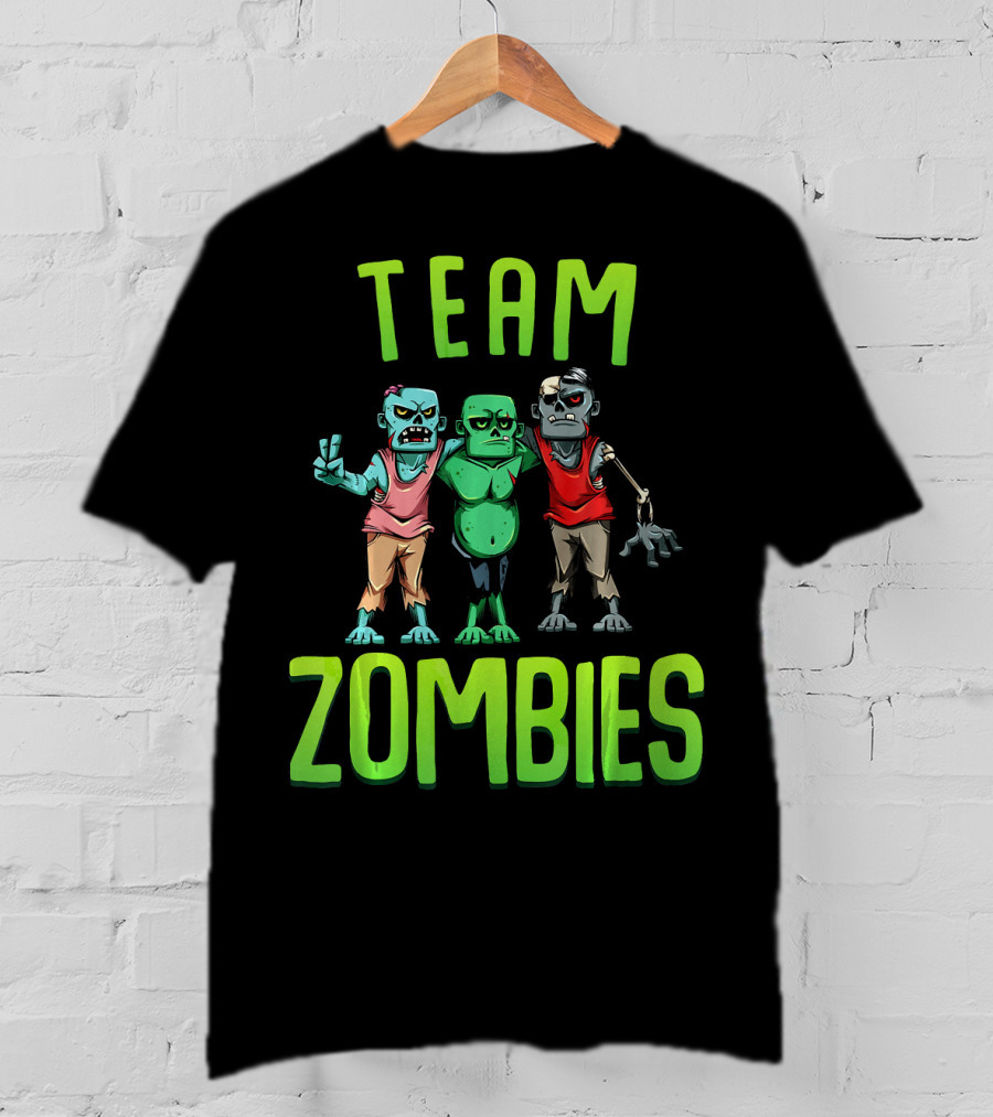 Team Zombies Matching Halloween Zombie Characters T-Shirt