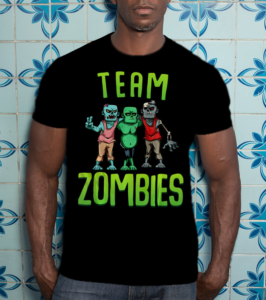 Team Zombies Matching Halloween Zombie Characters T-Shirt