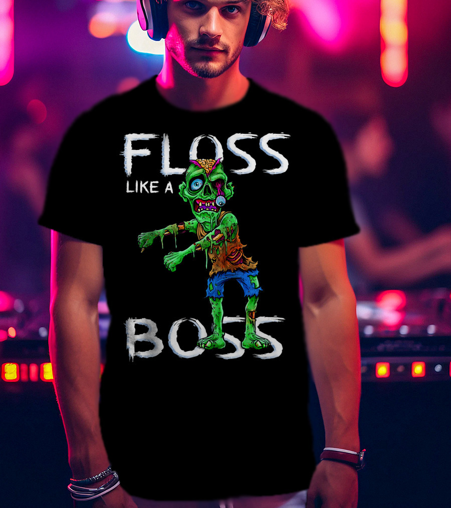Floss Like A Boss Zombie Halloween T-Shirt
