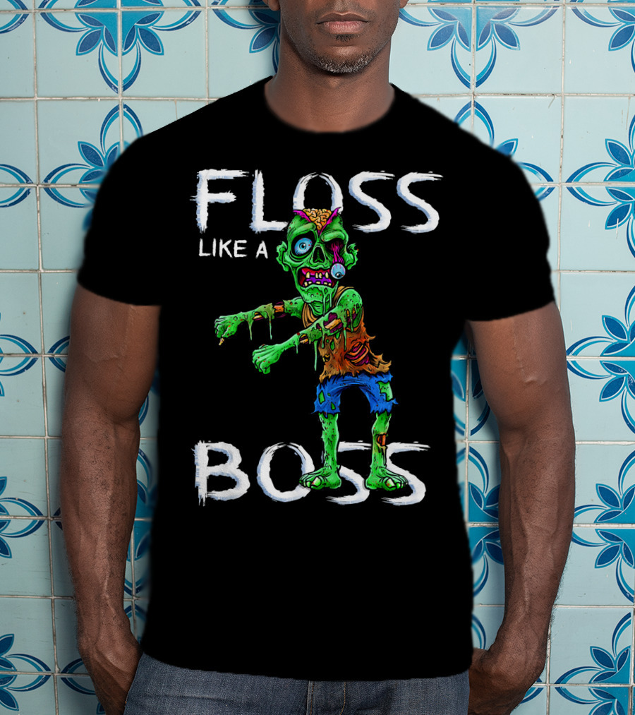 Floss Like A Boss Zombie Halloween T-Shirt