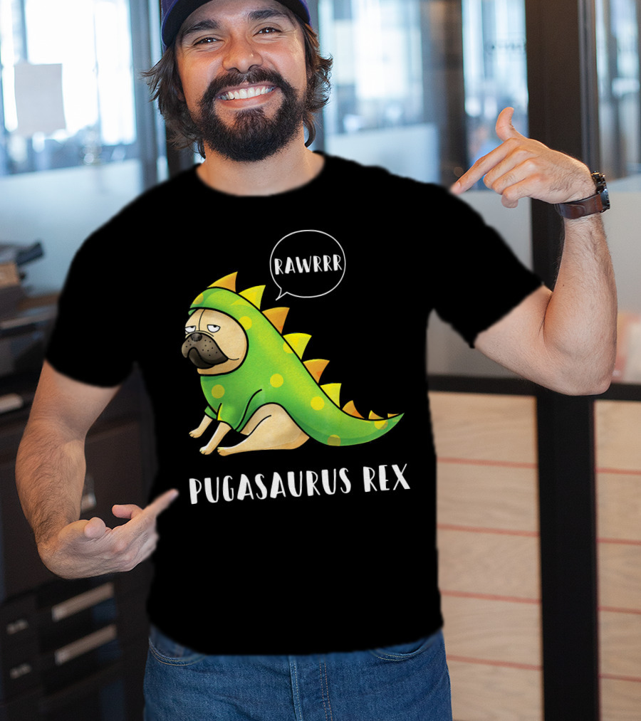 Halloween Pugasaurus Rex Rawrrr Pug T-Shirt