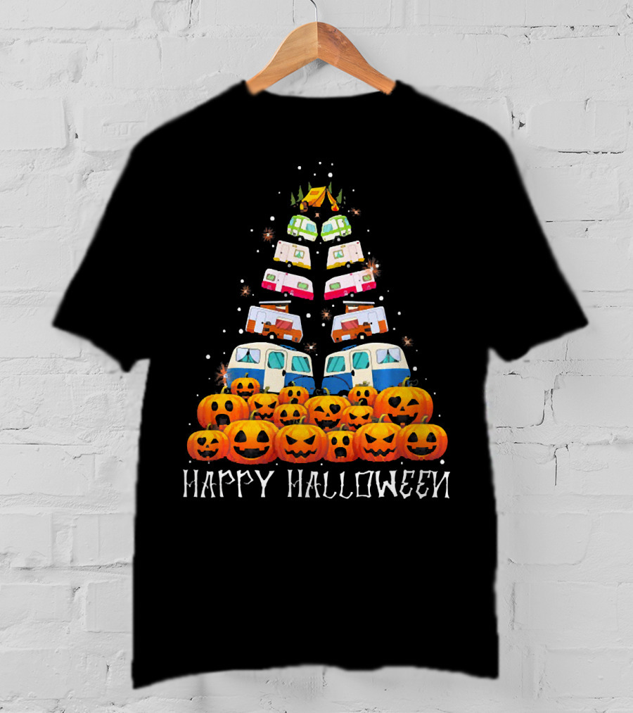 Happy Halloween Pumpkin Camper Fun T-Shirt
