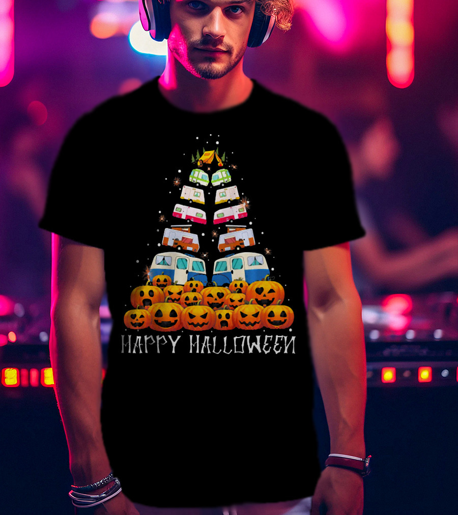 Happy Halloween Pumpkin Camper Fun T-Shirt
