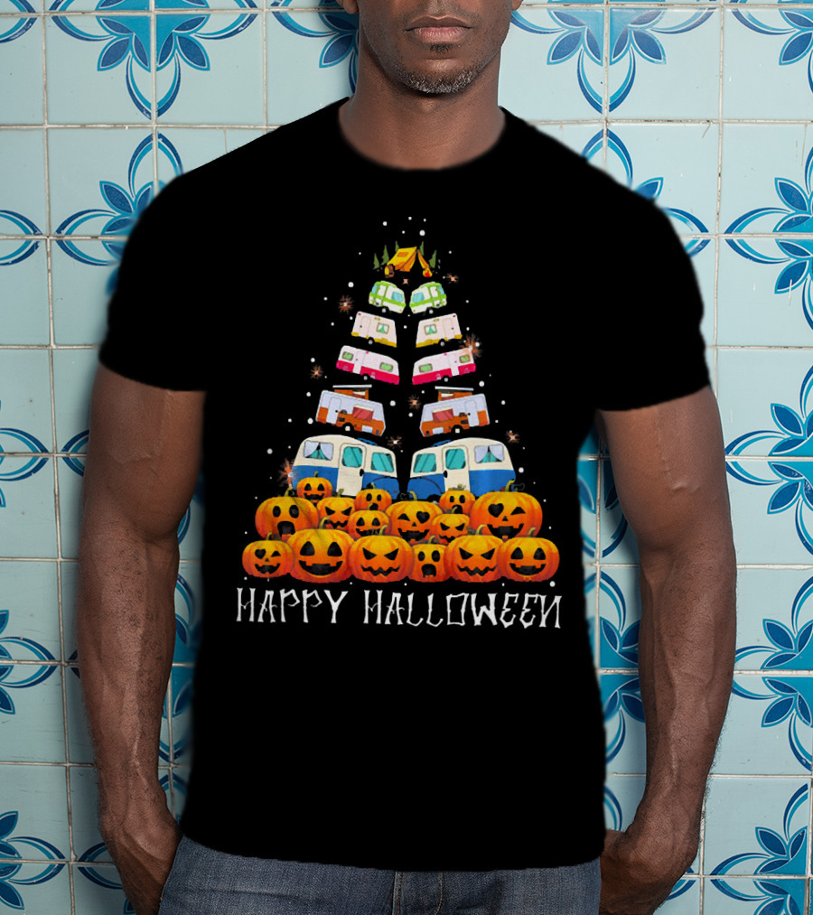 Happy Halloween Pumpkin Camper Fun T-Shirt