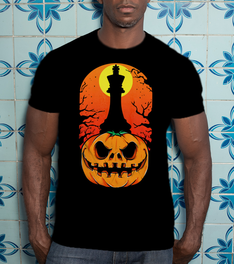 King Pumpkin Chess Moon Halloween Pumpkin King T-Shirt