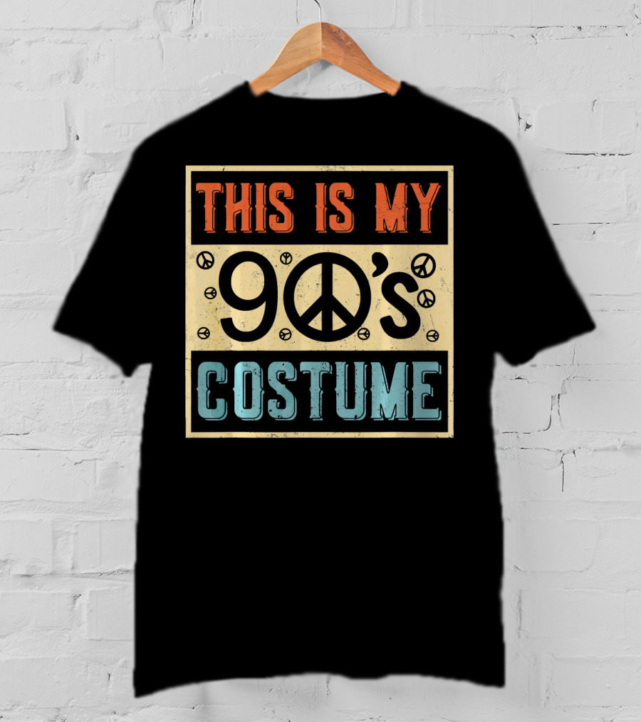 This Is My 90s Costume Peace Sign Halloween 1990 T-Shirt