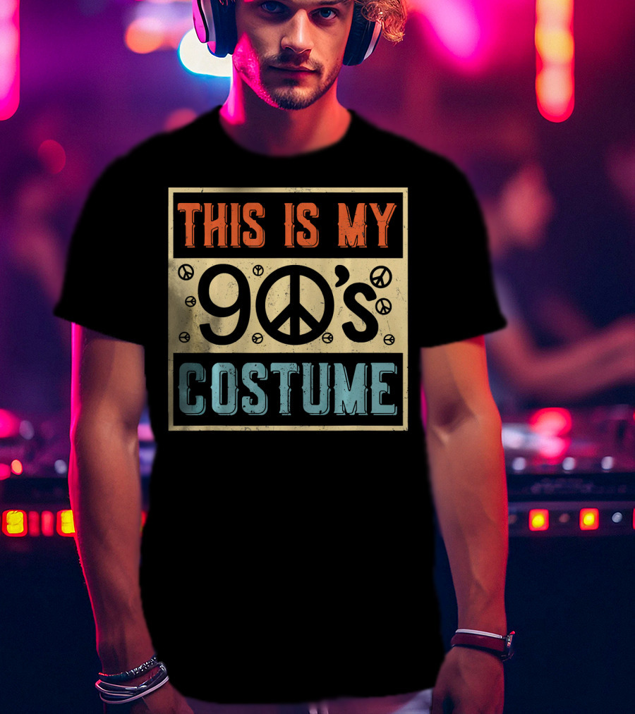 This Is My 90s Costume Peace Sign Halloween 1990 T-Shirt