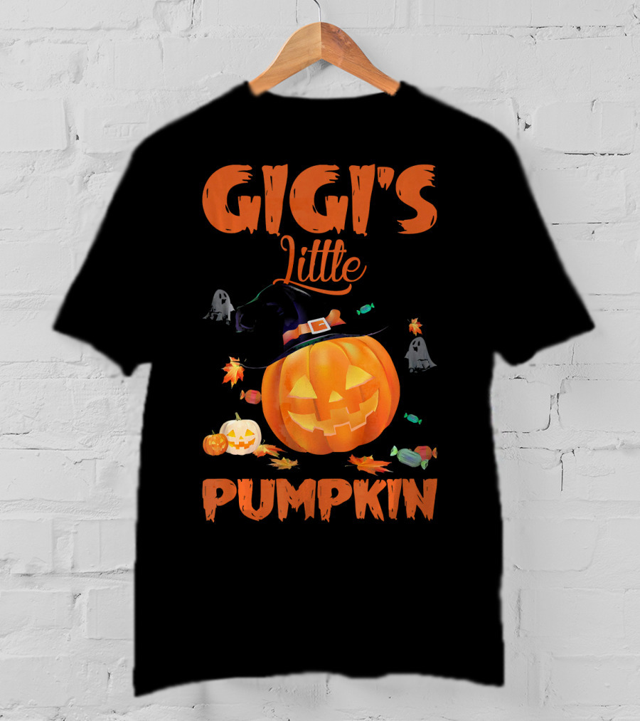 Gigi's Little Pumpkin Halloween Ghosts Candy Jack-O'-Lantern T-Shirt