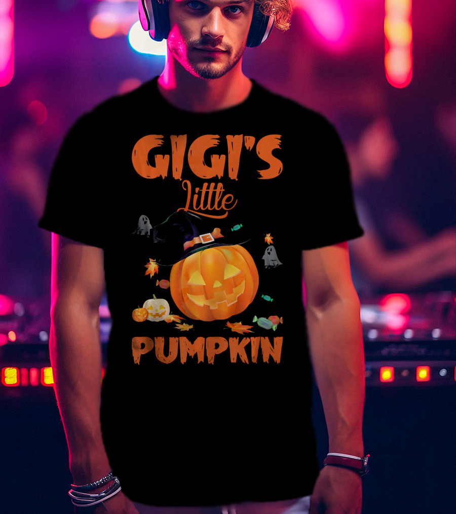 Gigi's Little Pumpkin Halloween Ghosts Candy Jack-O'-Lantern T-Shirt