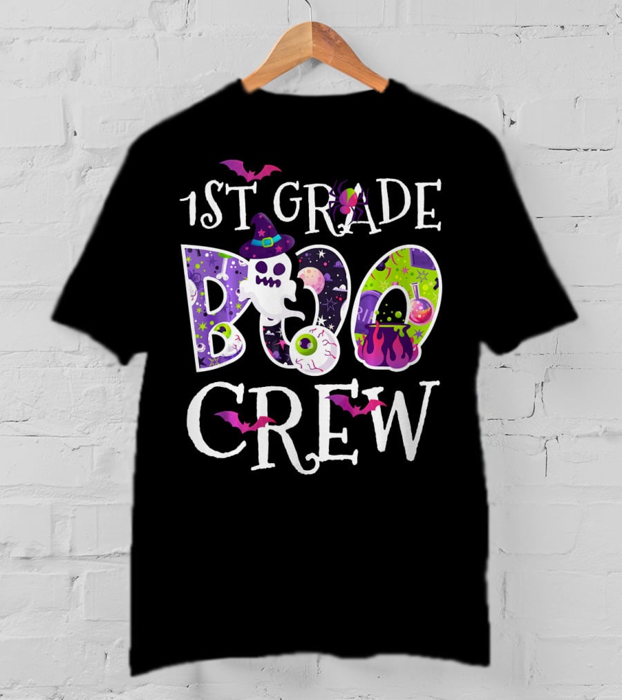 1st Grade Boo Crew Halloween Funny Costume T-Shirt