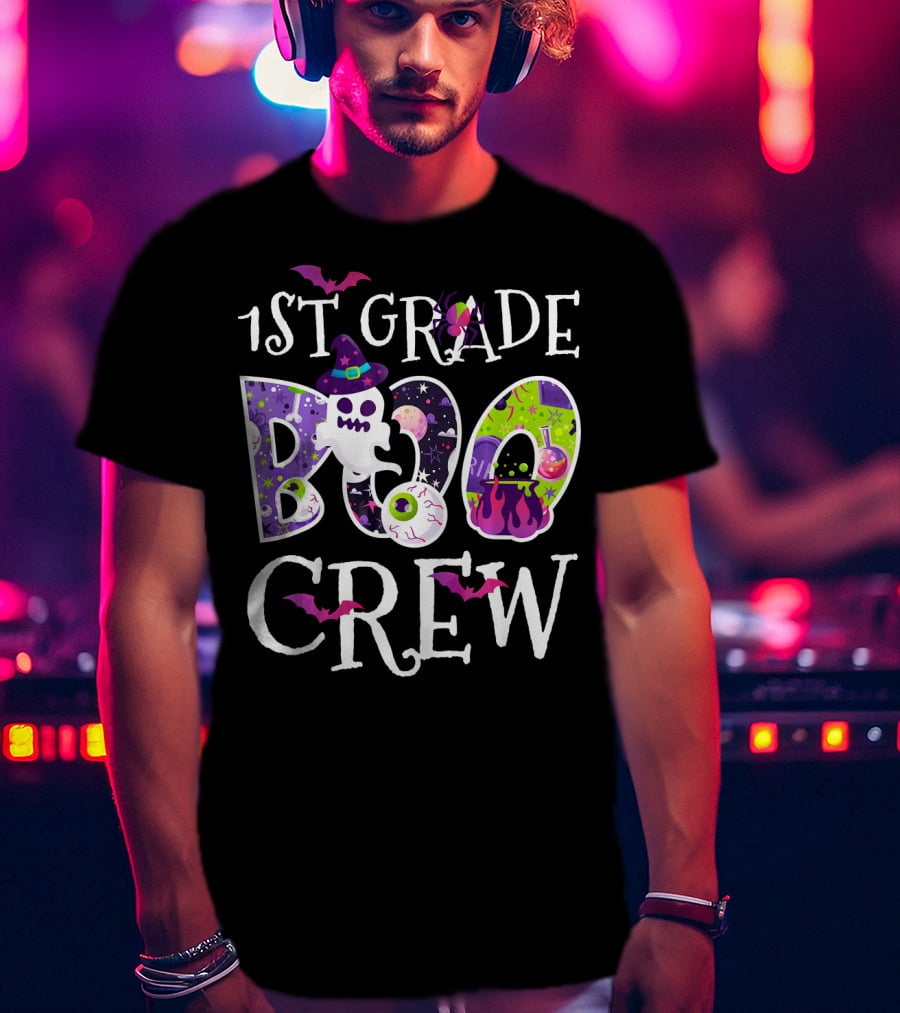 1st Grade Boo Crew Halloween Funny Costume T-Shirt