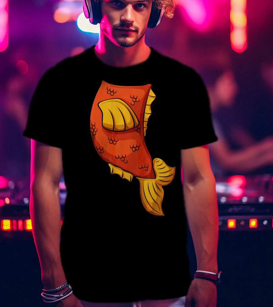 Fish Costume For Halloween Goldfish Tail T-Shirt