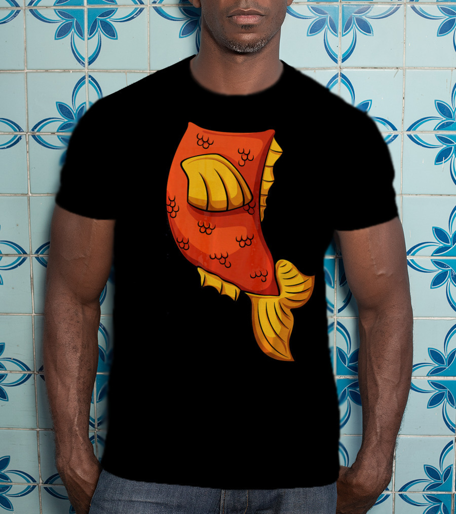 Fish Costume For Halloween Goldfish Tail T-Shirt