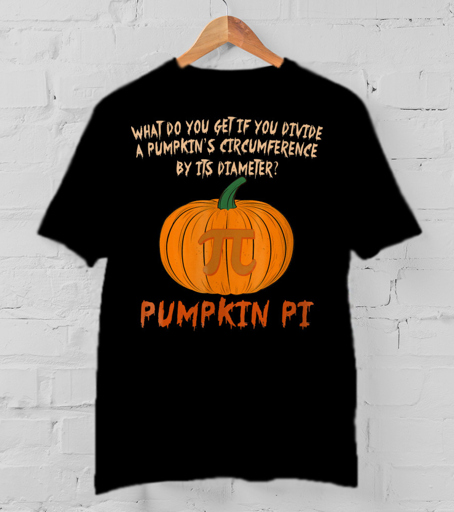 Pumpkin Pi Funny Math Lovers Halloween Pun T-Shirt