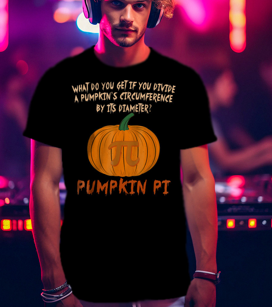 Pumpkin Pi Funny Math Lovers Halloween Pun T-Shirt