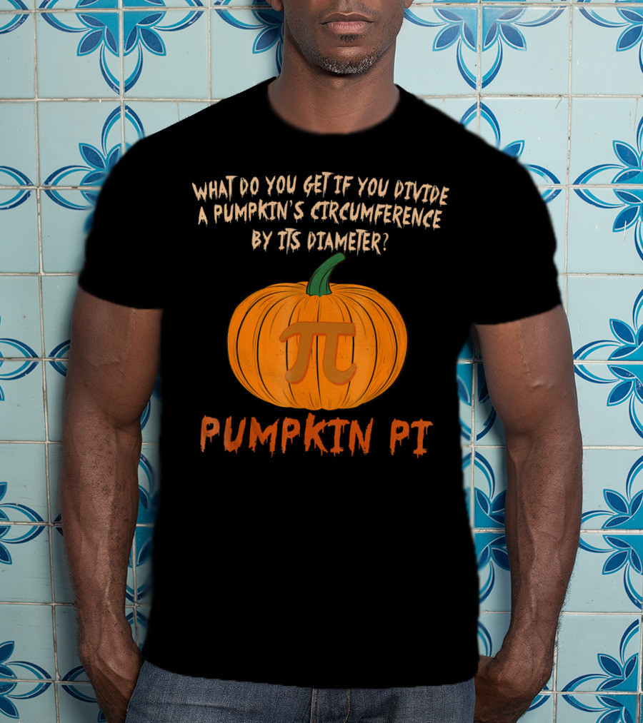 Pumpkin Pi Funny Math Lovers Halloween Pun T-Shirt