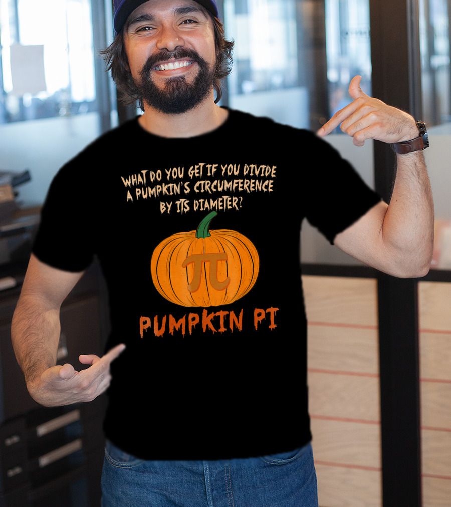 Pumpkin Pi Funny Math Lovers Halloween Pun T-Shirt
