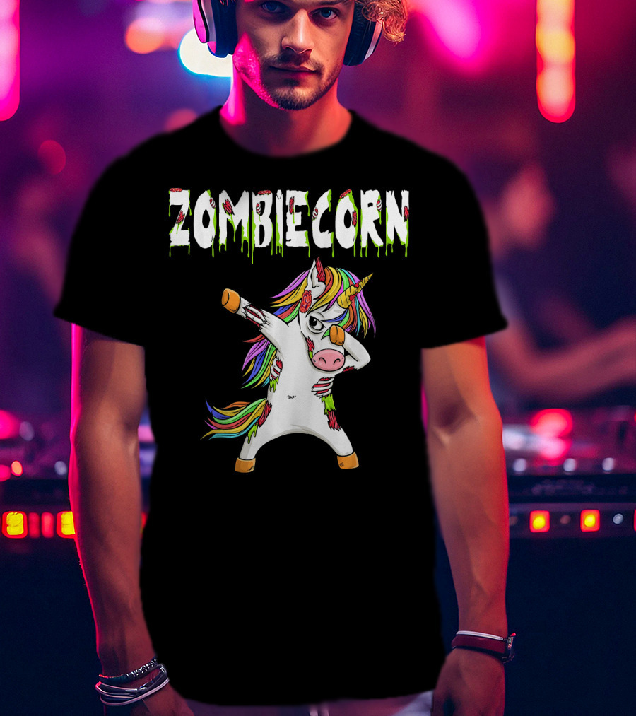 Zombiecorn Dabbing Zombie Unicorn T-Shirt