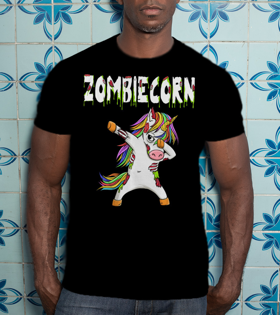 Zombiecorn Dabbing Zombie Unicorn T-Shirt