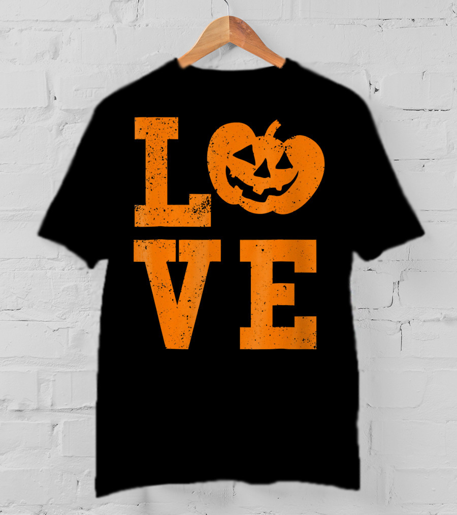 LOVE Halloween Funny Jack O Lantern T-Shirt