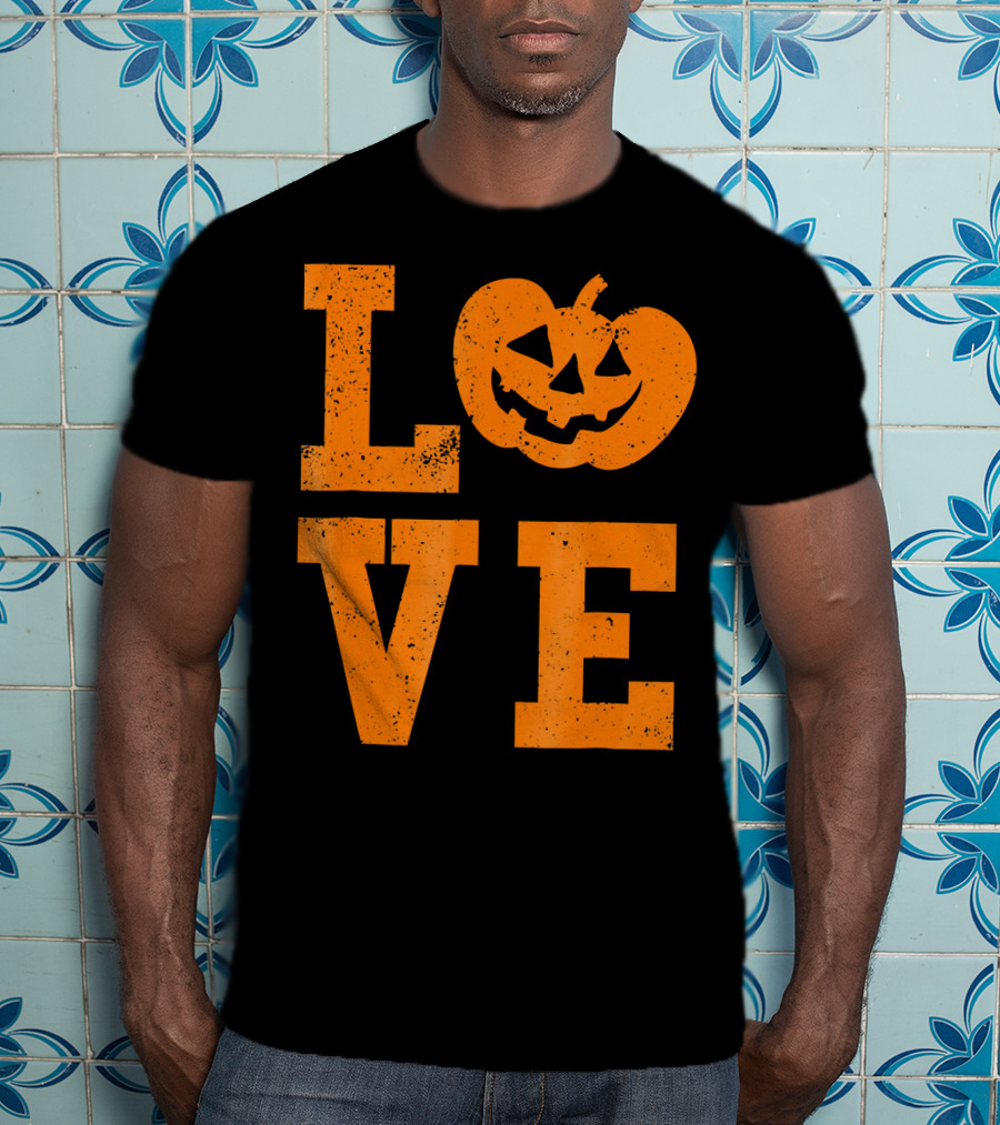 LOVE Halloween Funny Jack O Lantern T-Shirt