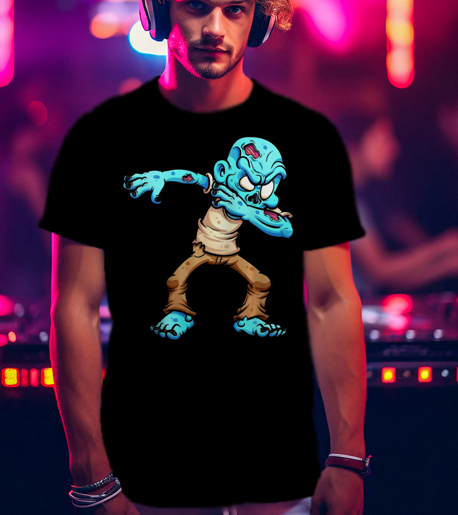Dabbing Zombie Halloween Dab Creature T-Shirt