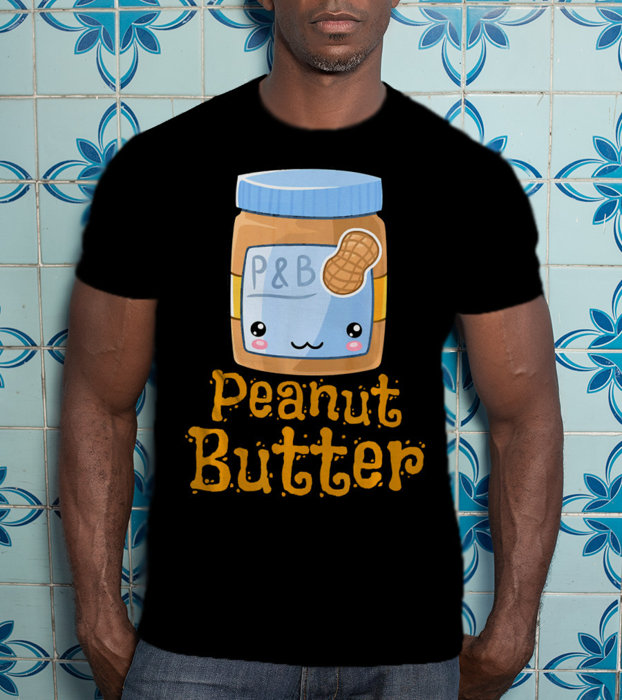 Kawaii Peanut Butter P&B Cute Face Jar T-Shirt