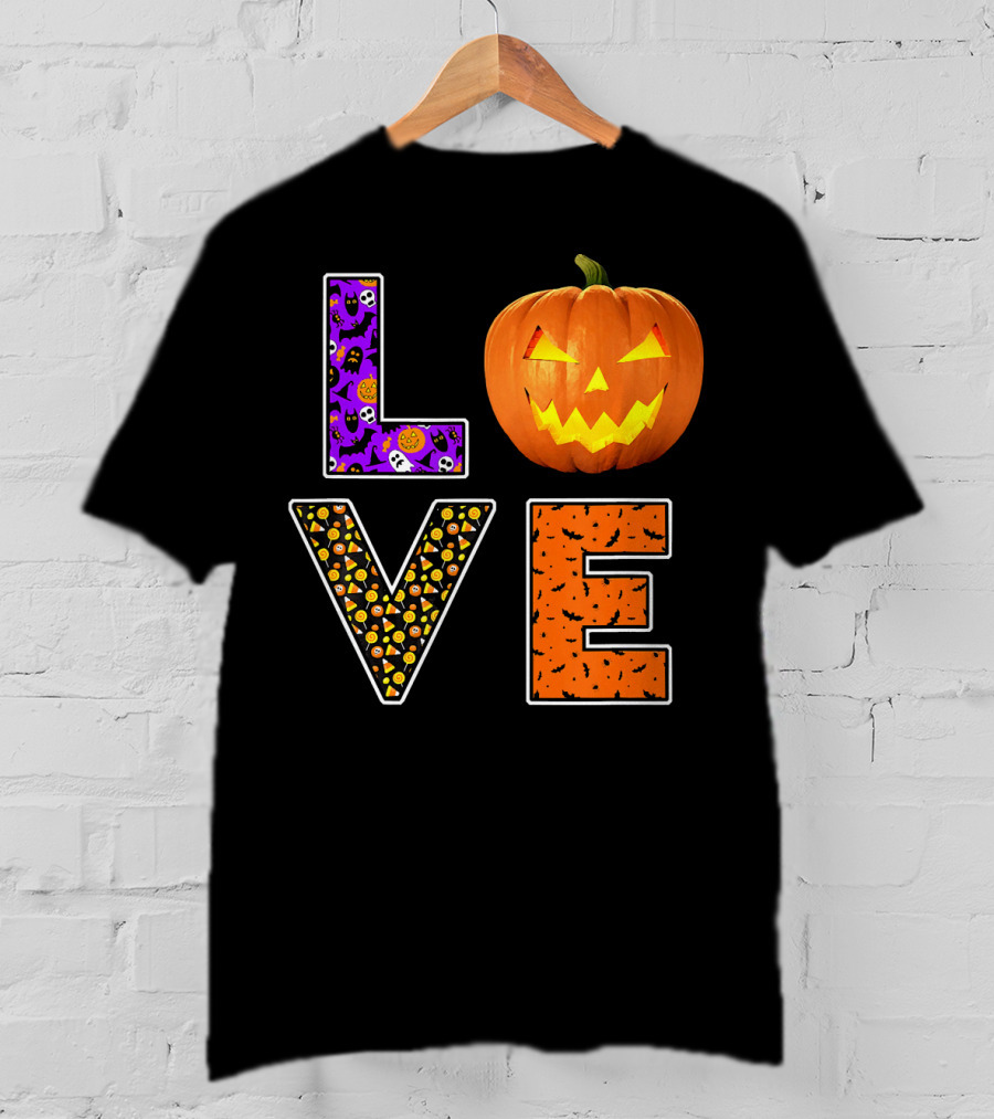 Halloween Trick Treat Love Pumpkin Pat T-Shirt