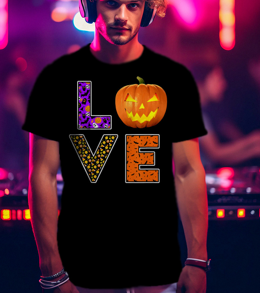 Halloween Trick Treat Love Pumpkin Pat T-Shirt