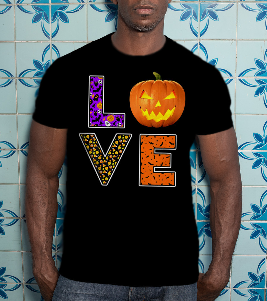 Halloween Trick Treat Love Pumpkin Pat T-Shirt