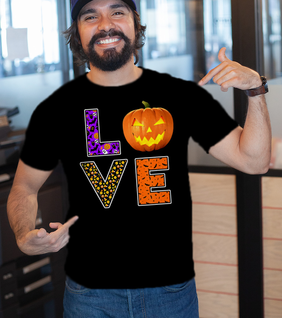 Halloween Trick Treat Love Pumpkin Pat T-Shirt