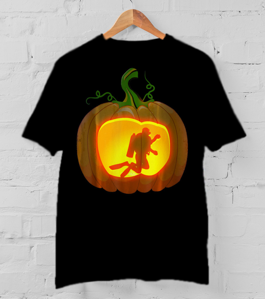 Scuba Diving Pumpkin Carving T-Shirt