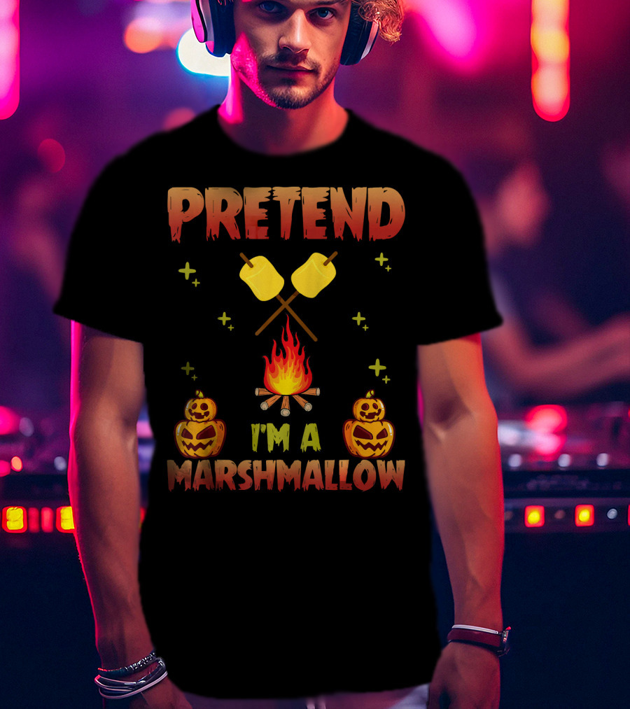 Pretend I'm A Marshmallow Halloween Campfire Jack-O'-Lanterns T-Shirt
