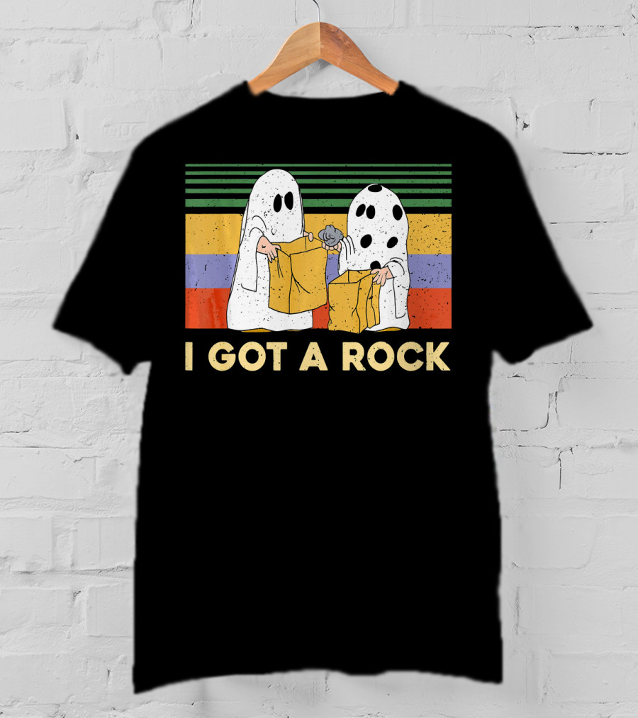Ghost Halloween I Got A Rock Vintage T-Shirt