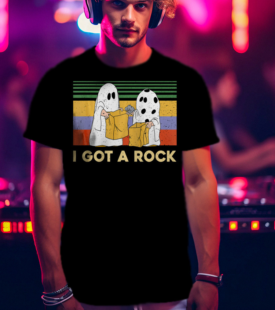 Ghost Halloween I Got A Rock Vintage T-Shirt